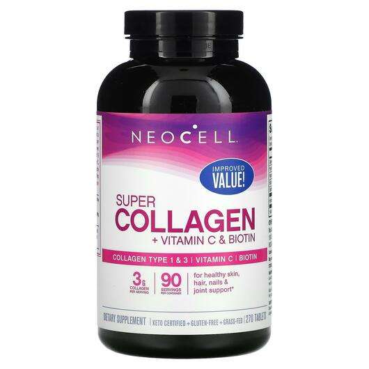 Основное фото товара Neocell, Коллаген, Super Collagen + Vitamin C, 270 таблеток