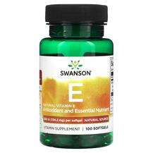 Swanson, Natural Vitamin E 134.2 mg, Вітамін E Токофероли, 100...