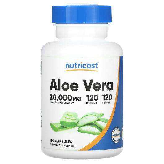 Основное фото товара Nutricost, Алоэ Вера, Aloe Vera 20000 mg, 120 капсул