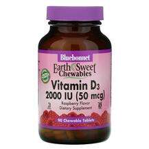 Bluebonnet, Витамин D3, Chewables Vitamin D3 2000 IU Raspberry...
