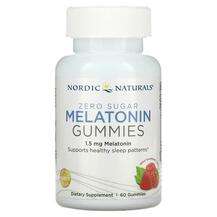 Nordic Naturals, Zero Sugar Melatonin Gummies Raspberry 1.5 mg...