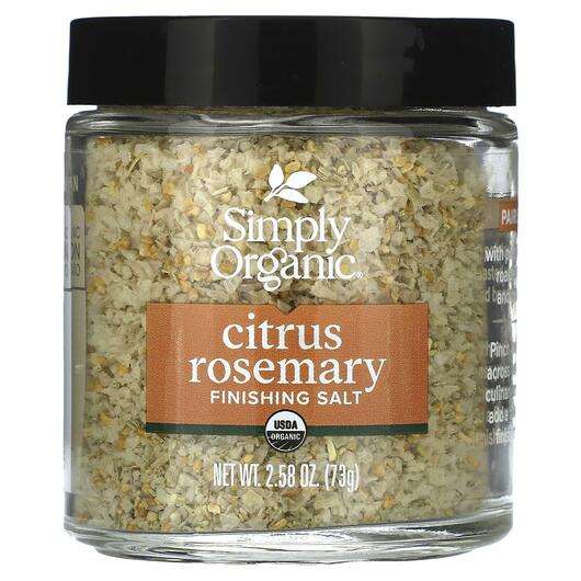 Основное фото товара Simply Organic, Специи, Finishing Salt Citrus Rosemary, 73 г