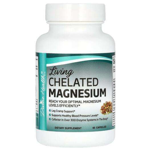 Основне фото товара Divine Health, Living Chelated Magnesium, Магній, 60 капсул