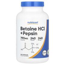 Betaine HCl + Pepsin Бетаин гидрохлорид Nutricost Betaine HCl + Pepsin Бетаин гидрохлорид Nutricost