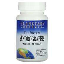 Planetary Herbals, Андрографис, Full Spectrum Andrographis 400...