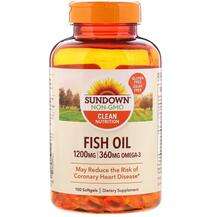 Sundown Naturals, Fish Oil 1200 mg 100, Омега 3, 100 капсул