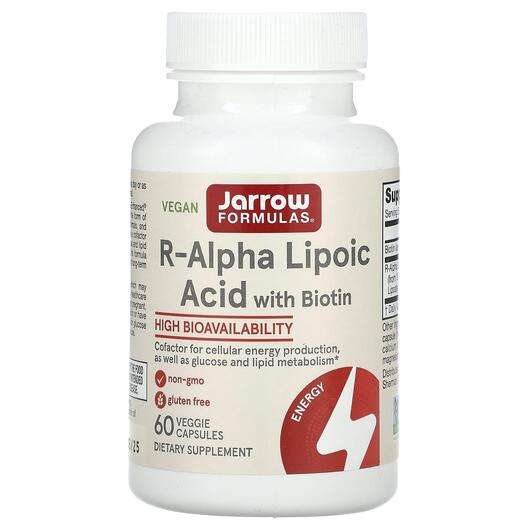 Основне фото товара Jarrow Formulas, R-Alpha Lipoic + Biotin, R-альфа ліпоєва + бі...