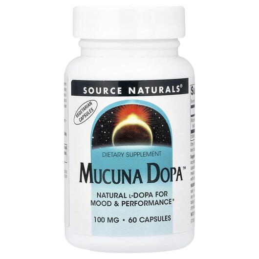 Основне фото товара Mucuna Dopa 100 mg Основне фото товара Source Naturals, Mucuna Dopa 100 mg, Мукуна, 60 капсул
