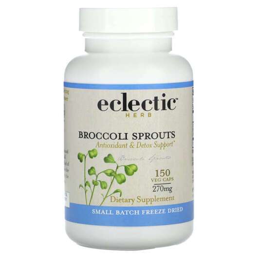 Основне фото товара Eclectic Herb, Broccoli Sprouts 270 mg, Броколі, 150 капсул