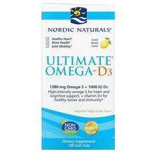 Nordic Naturals, Ультимейт Омега, Ultimate Omega-D3, 120 капсул