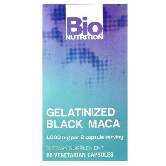Основне фото товара Bio Nutrition, Gelatinized Black Maca, Мака, 60 капсул