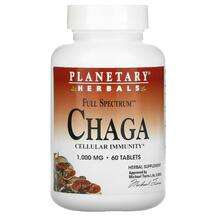 Planetary Herbals, Грибы Чага, Full Spectrum Chaga 1000 mg, 60...