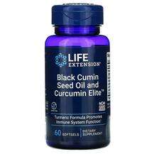 Life Extension, Куркумин, Black Seed Oil & Elite Curcumin,...