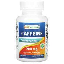 Best Naturals, Caffeine 200 mg, Кофеїн, 120 таблеток