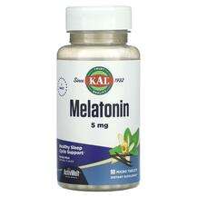 KAL, Мелатонин, Melatonin Vanilla Mint 5 mg, 90 таблеток