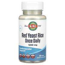 KAL, Красный дрожжевой рис, Red Yeast Rice 1200 mg, 30 таблеток