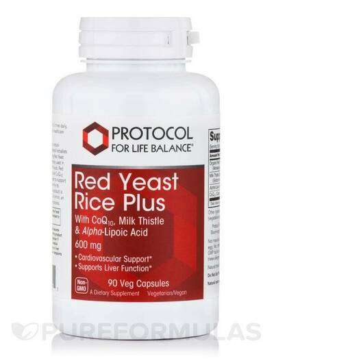 Основное фото товара Protocol for Life Balance, Красный дрожжевой рис, Red Yeast Ri...
