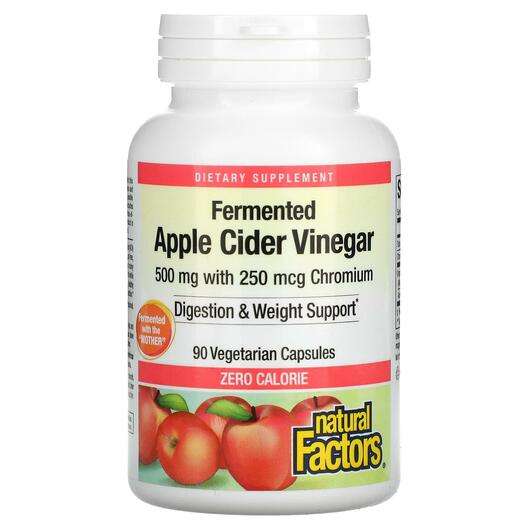 Основное фото товара Natural Factors, Яблочный уксус, Fermented Apple Cider Vinegar...