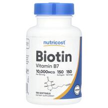 Biotin Vitamin B7 10000 mcg Витамин B Nutricost