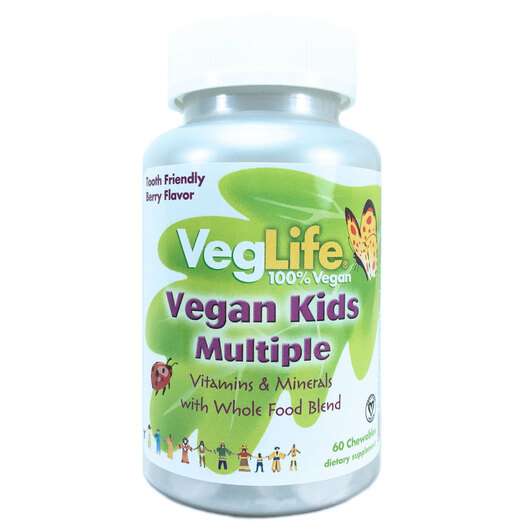 Основное фото товара VegLife, Витамины для детей, Vegan Kids Multiple Berry, 60 конфет