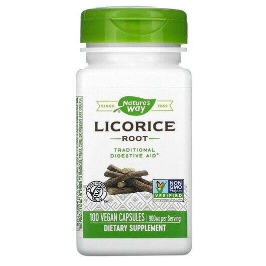 Основное фото товара Nature's Way, Корень солодки 450 мг, Licorice Root 450 mg, 100...