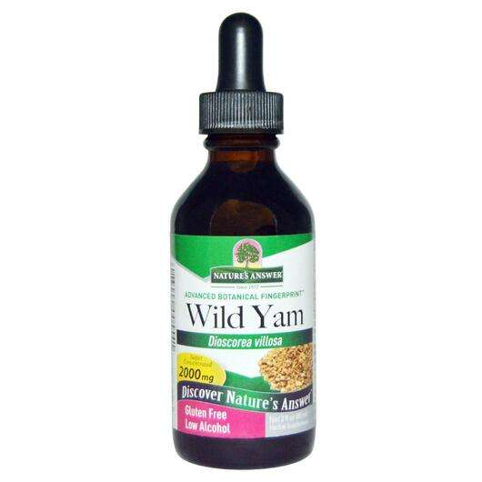 Основне фото товара Nature's Answer, Wild Yam Low Alcohol 2000 mg, Дикий Ямc, 60 мл