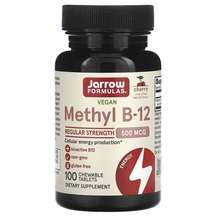 Jarrow Formulas, Methyl B-12 500 mcg, Метил B-12 Вишня 500 мкг...