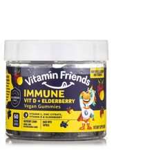Vegan Immune Vitamin D + Elderberry Gummies for Kids Raspberry...