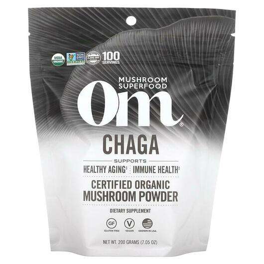 Основне фото товара Om Mushrooms, Chaga, Гриби Чага, 200 г