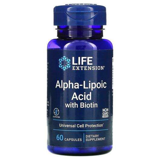 Основне фото товара Life Extension, Alpha-Lipoic Acid with Biotin, Альфа-ліпоєва к...
