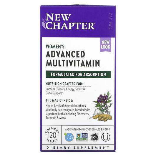 Основне фото товара New Chapter, Women's Advanced Multivitamin, Мультивітаміни, 12...