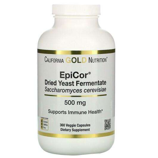 Основне фото товара California Gold Nutrition, Epicor 500 mg, Ферментовані пекарсь...