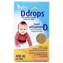Ddrops, Витамин D3 в каплях, Baby Liquid Vitamin D3, 90 Drops