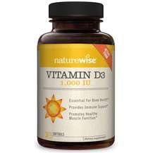 Naturewise, NatureWise Vitamin D3 1000 IU, 360 SoftGels