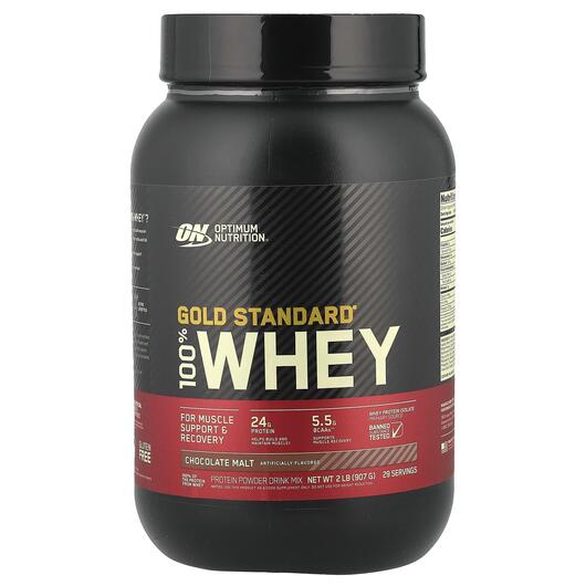 Основне фото товара Gold Standard 100% Whey Chocolate Malt Основне фото товара Gold Standard 100% Whey Chocolate Malt, Протеїн Ізолят, 907 г