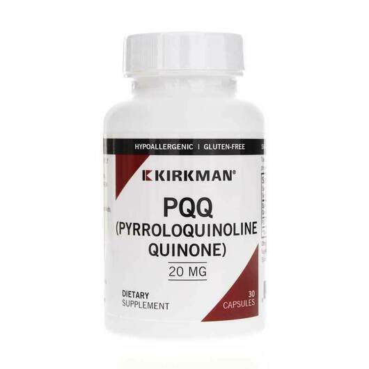 Основне фото товара Kirkman, PQQ 20 mg, Пірролохінолінхінон 20 мг, 30 капсул