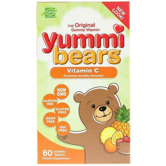 Основне фото товара Hero Nutritional Products, Yummi Bears Vitamin C, Вітамін C дл...