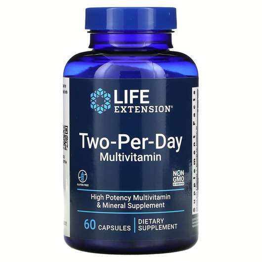 Основное фото товара Life Extension, Мультивитамины, Two-Per-Day Multivitamin, 60 к...