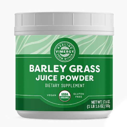 Основне фото товара Vimergy, Barley Grass Juice Powder, Ячмінь, 500 г