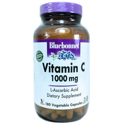 Основное фото товара Bluebonnet, Витамин C 1000 мг, Vitamin C 1000 mg, 180 капсул