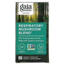 Gaia Herbs, Гриб Рейши, Respiratory Mushroom Blend, 40 капсул