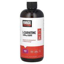 Force Factor, L-Карнитин, L-Carnitine Liquid Berry 3000 mg, 47...