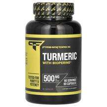 Primaforce, Turmeric With Bioperine 500 mg, Куркума, 90 капсул
