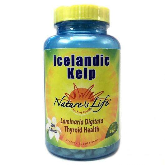 Основное фото товара Natures Life, Исландские водоросли, Icelandic Kelp, 500 таблеток