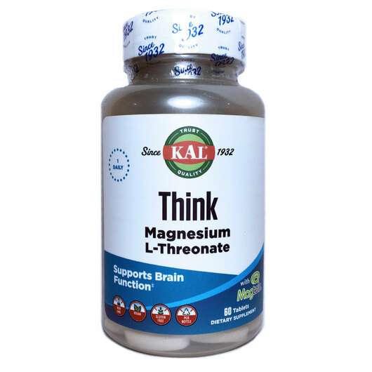 Основне фото товара KAL, Magnesium L-Threonate, Магній L-Треонат, 60 таблеток