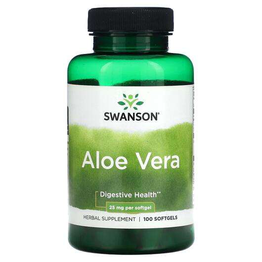 Основное фото товара Swanson, Алоэ Вера, Aloe Vera 25 mg, 100 капсул