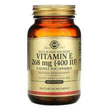 Solgar, Натуральный витамин Е 400 МЕ, Vitamin E 400 IU, 100 ка...