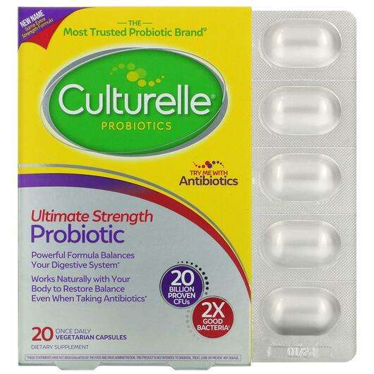 Основное фото товара Culturelle, Пробиотики, Probiotics Ultimate Strength, 20 капсул