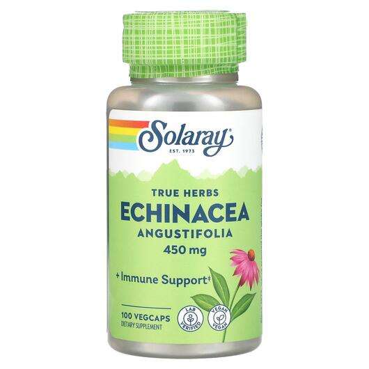 Основное фото товара Solaray, Эхинацея, True Herbs Echinacea Angustifolia 450 mg, 1...