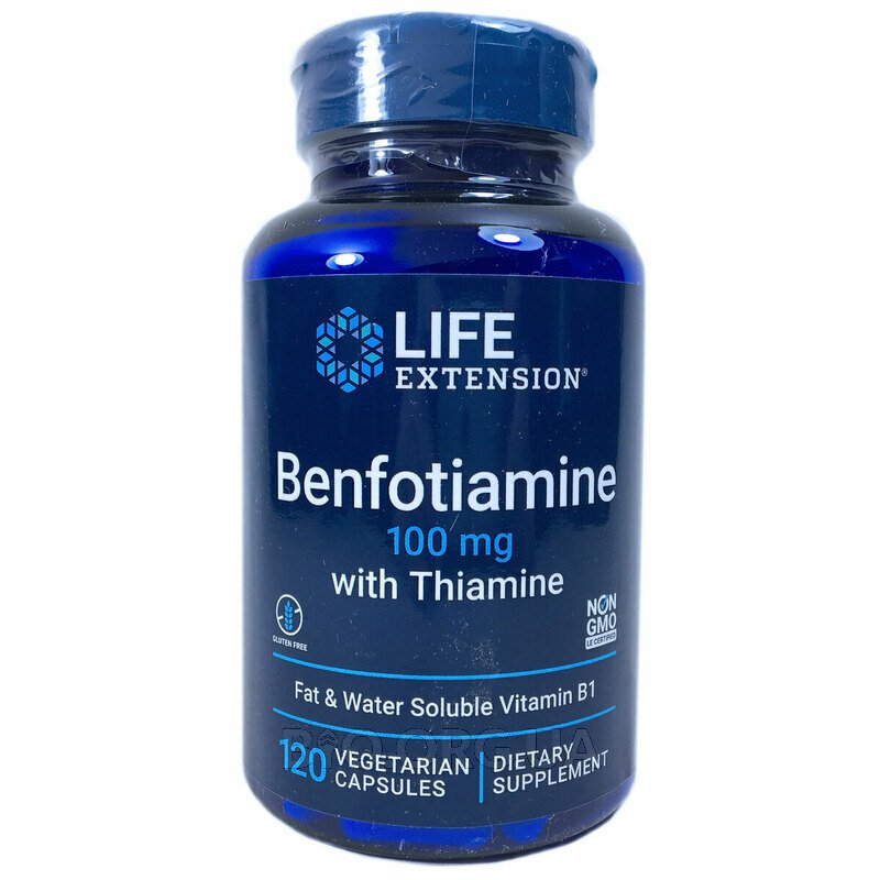 Бенфотиамин с тиамином 100 мг 120 капсул - Life Extension